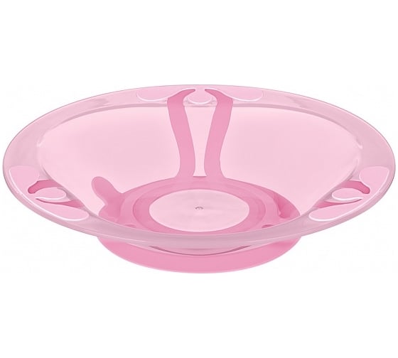 Изображение товара Детская тарелка для вторых блюд Kidfinity на присосе 400 мл розовый 431311905