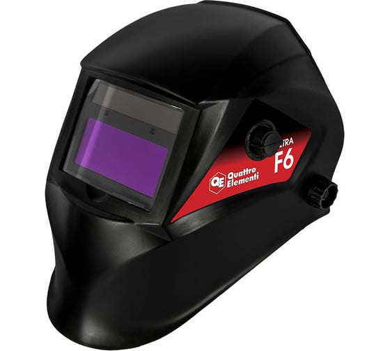 Изображение товара Маска сварочная ULTRA F6 DIN 9-13, Хамелеон, коробка QUATTRO ELEMENTI 908-511
