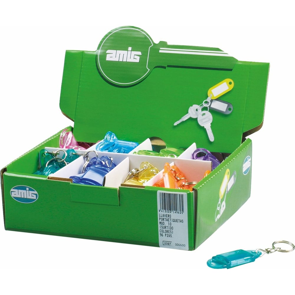 Изображение товара Брелок-этикетка для ключей Amig 96 шт. в коробке практичные и надежные