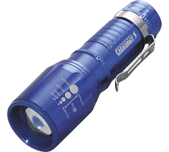 Изображение товара Ручной фонарь Сибирский следопыт Вега с зажимом, 1L, zoom, 3хААА, PF-PFL-L53