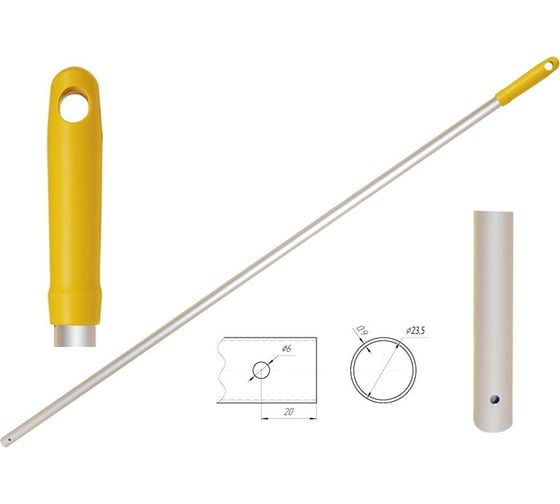 Изображение товара Рукоятка Метлана ПРО наконечник желтый 30103