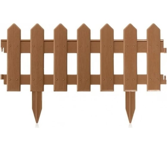 Изображение товара Садовое ограждение МАСТЕРСАД Палисадник коричневое ПЛСД-корич