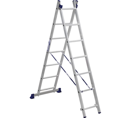Изображение товара Лестница алюминиевая Алюмет 2х7 ступеней двухсекционная универсальная H2 5207