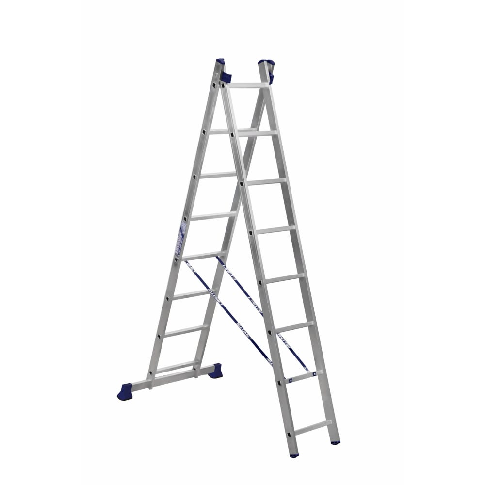 Двухсекционная универсальная алюминиевая двухсекционная лестница Алюмет двухсекционная алюминиевая штанга hq profiline