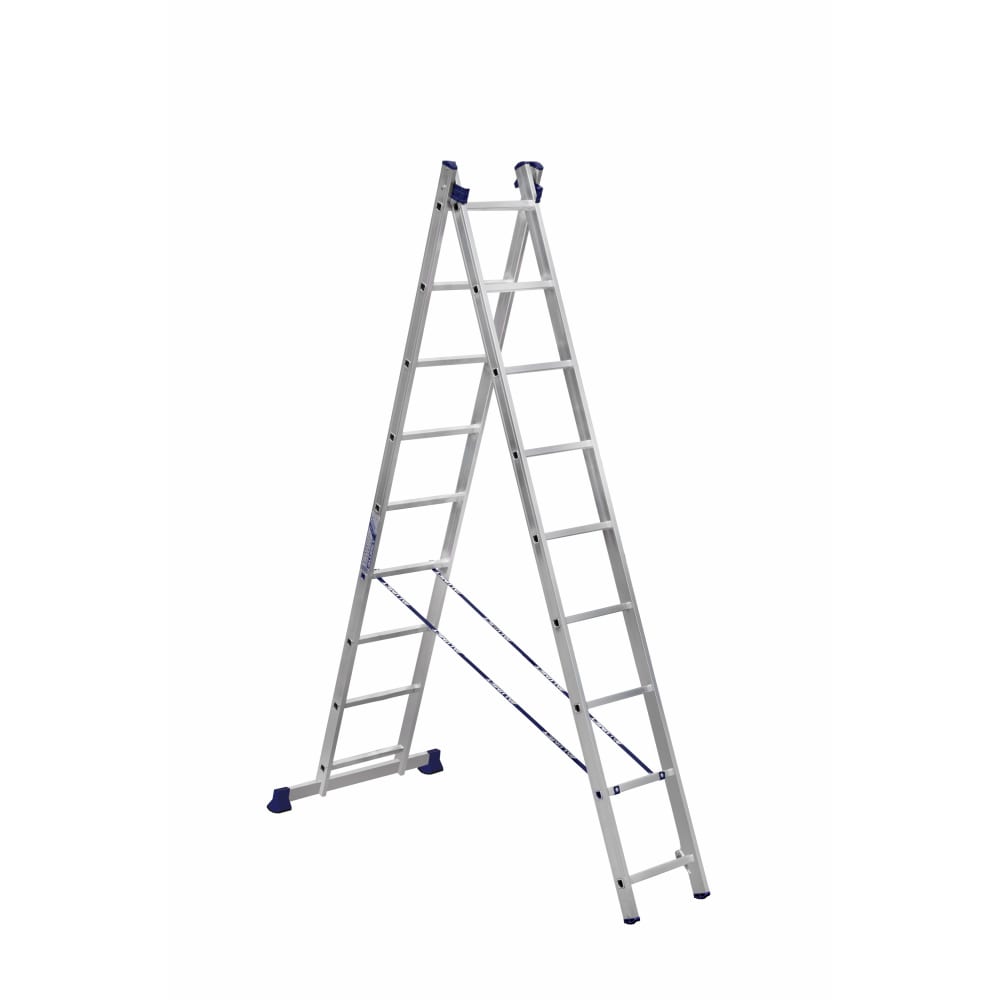 Двухсекционная универсальная алюминиевая двухсекционная лестница Алюмет универсальная алюминиевая трехсекционная лестница алюмет