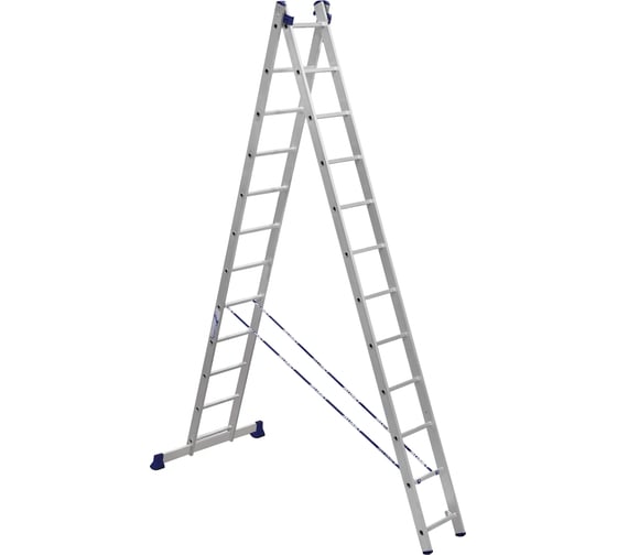 Изображение товара Лестница алюминиевая Алюмет 2х12 ступеней двухсекционная универсальная H2 5212