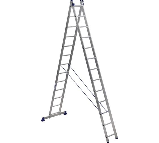 Изображение товара Лестница алюминиевая Алюмет 2х13 ступеней двухсекционная универсальная H2 5213