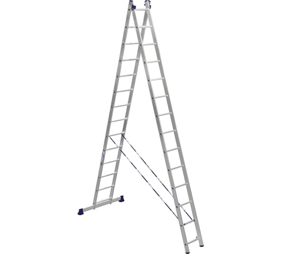 Изображение товара Лестница алюминиевая Алюмет 2х14 ступеней двухсекционная универсальная H2 5214