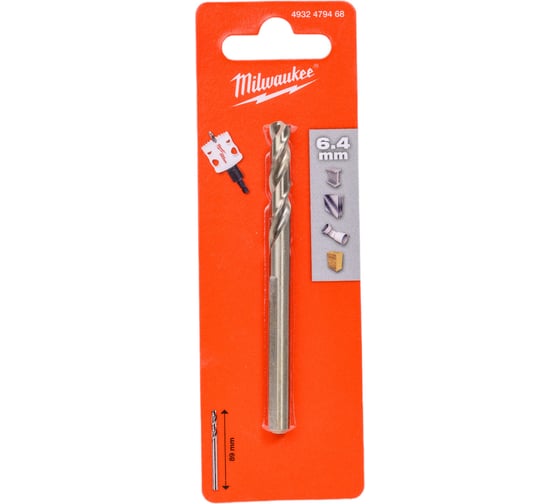 Изображение товара Сверло направляющее 6x89 мм для коронок bi-metal для хвостовика 49567140/49566950 Milwaukee 4932479468