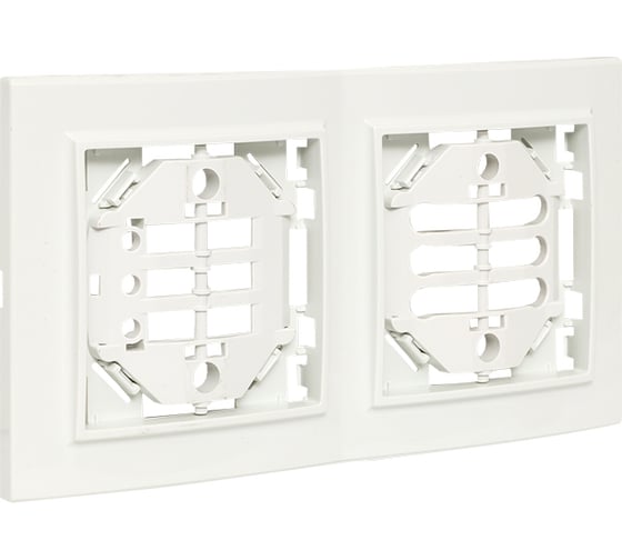 Изображение товара 2-местная вертикальная рамка EKF Минск белая Basic ERM-G-312-10