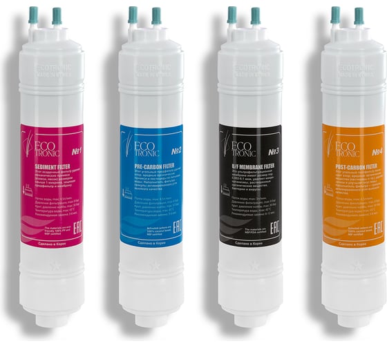 Изображение товара Комплект фильтров c UF 12 дюймов U-тип ECOTRONIC ETK7249/ 7249