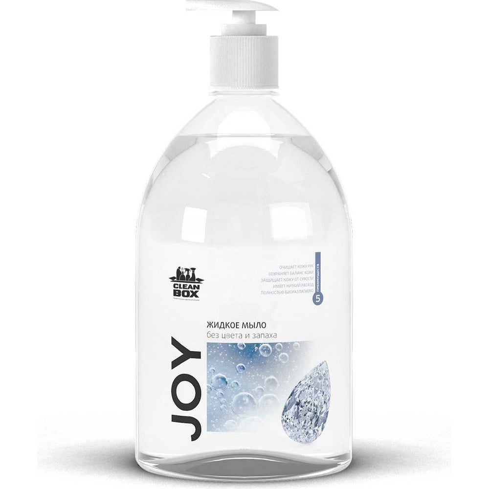 Изображение товара Жидкое мыло CleanBox Joy без цвета и запаха 1л для гигиены рук и тела