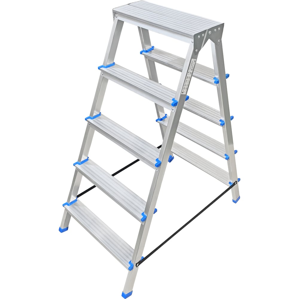 Алюминиевая двухсторонняя стремянка LadderBel стремянка алюминиевая ladderbel str al 4 4 ступени максимальная нагрузка 150 кг