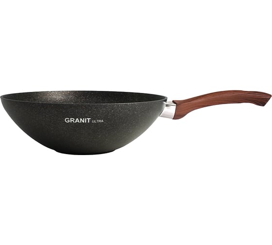 Изображение товара Сковорода-вок Kukmara линия Granit ultra классическая 280/95 мм с ручкой, антипригарное покрытие original свкго280а