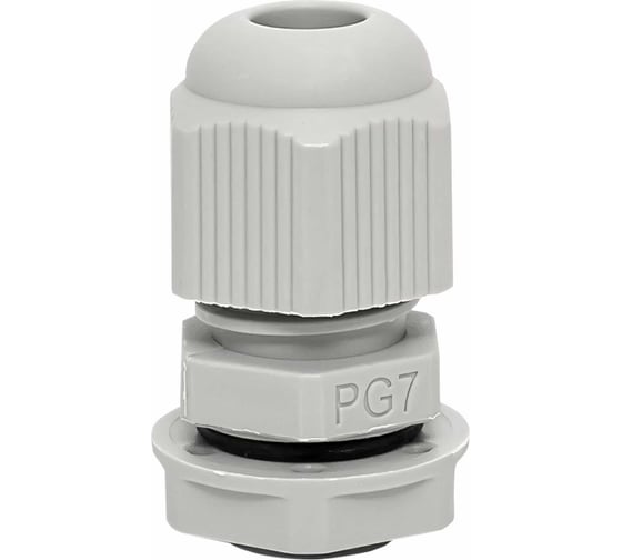 Изображение товара Сальник EKF PG7 IP54, d отверстия 13 мм, d провода 3-6,5 мм, 4 штуки plc-pg-7-4-r
