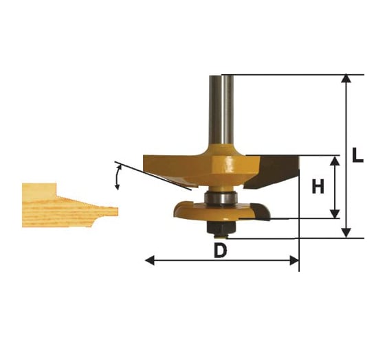 Изображение товара Фреза фигирейная горизонтальная двухсторонняя (79.4х25.4 мм; хвостовик 12 мм) по дереву Энкор 9332