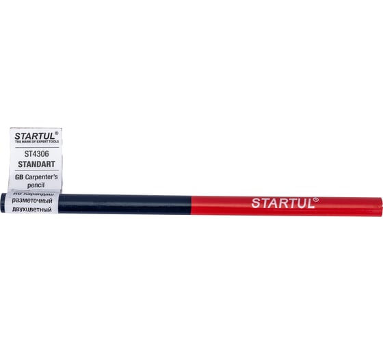 Изображение товара Разметочный карандаш STARTUL Standart 180 мм, двухцветный ST4306