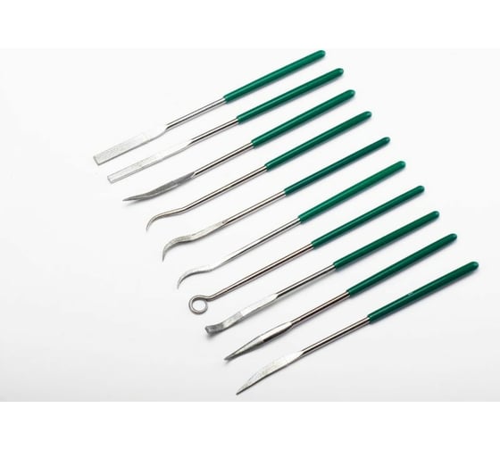 Изображение товара Набор алмазных надфилей Sata 10 предметов, разные виды и сечения, фигурные 03804