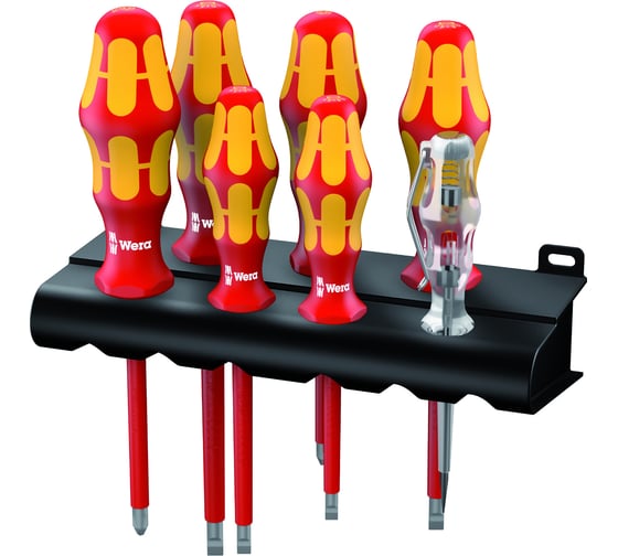 Изображение товара Набор диэлектрических отверток 1000 V 160I/165I/7 SATZ 7TLG. WERA WE-006148