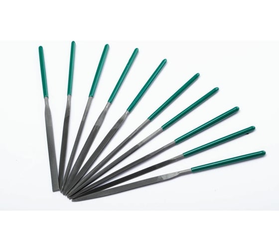 Изображение товара Набор надфилей Sata 10 предметов, разные виды и сечения, прямые 03801