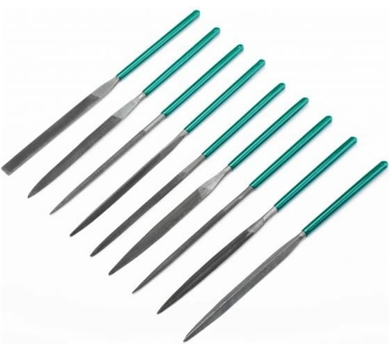 Изображение товара Набор надфилей Sata 10 предметов, разные виды и сечения, прямые 03802