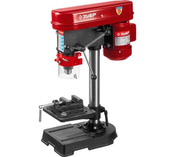 Изображение товара Сверлильный станок Зубр безопасный выключатель, 5 скоростей, патрон 13 мм, 350Вт ЗСС-350