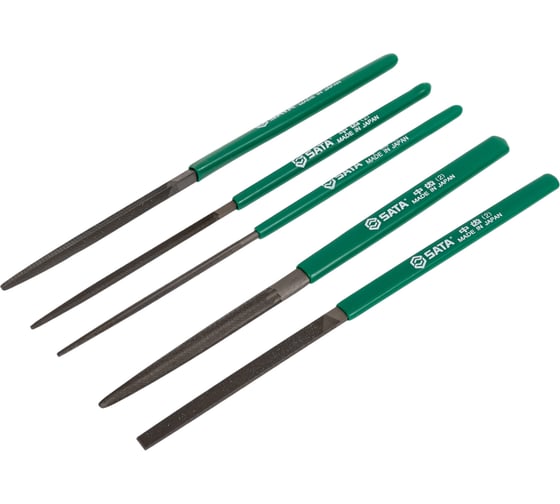 Изображение товара Набор напильников Sata 5 предметов, разные виды и сечения, прямые 03901