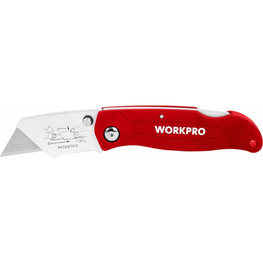 Пластиковый складной быстросменный нож WORKPRO складной быстросменный нож workpro