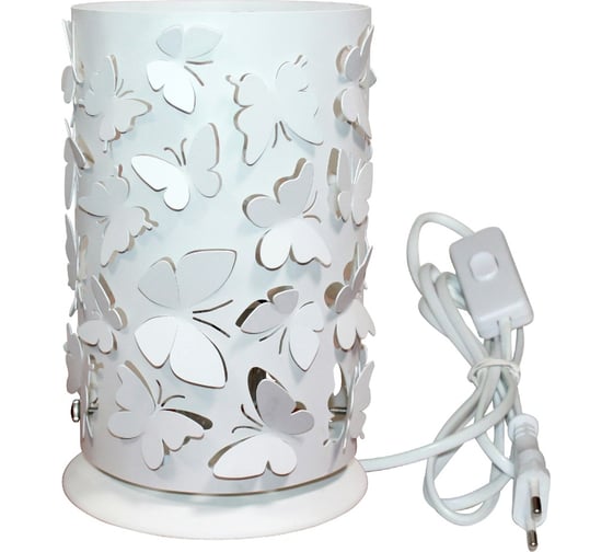 Изображение товара Настольный светильник ЭЛЕТЕХ Эффект ННБ 63-60-018 белый муар, шнур белый ИУ 1005404849