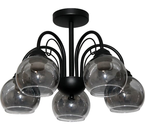 Изображение товара Светильник ЭЛЕТЕХ Берта 151 черный муар (Плафон 06333) НСБ 01-5x60-132 Е27 ИУ 1005404645