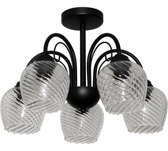 Изображение товара Светильник ЭЛЕТЕХ Берта 151 черный муар (Плафон 8270) НСБ 01-5x60-132 Е27 ИУ 1005404647