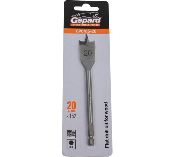Изображение товара Сверло по дереву перьевое 20x152 мм Gepard GP0415-20