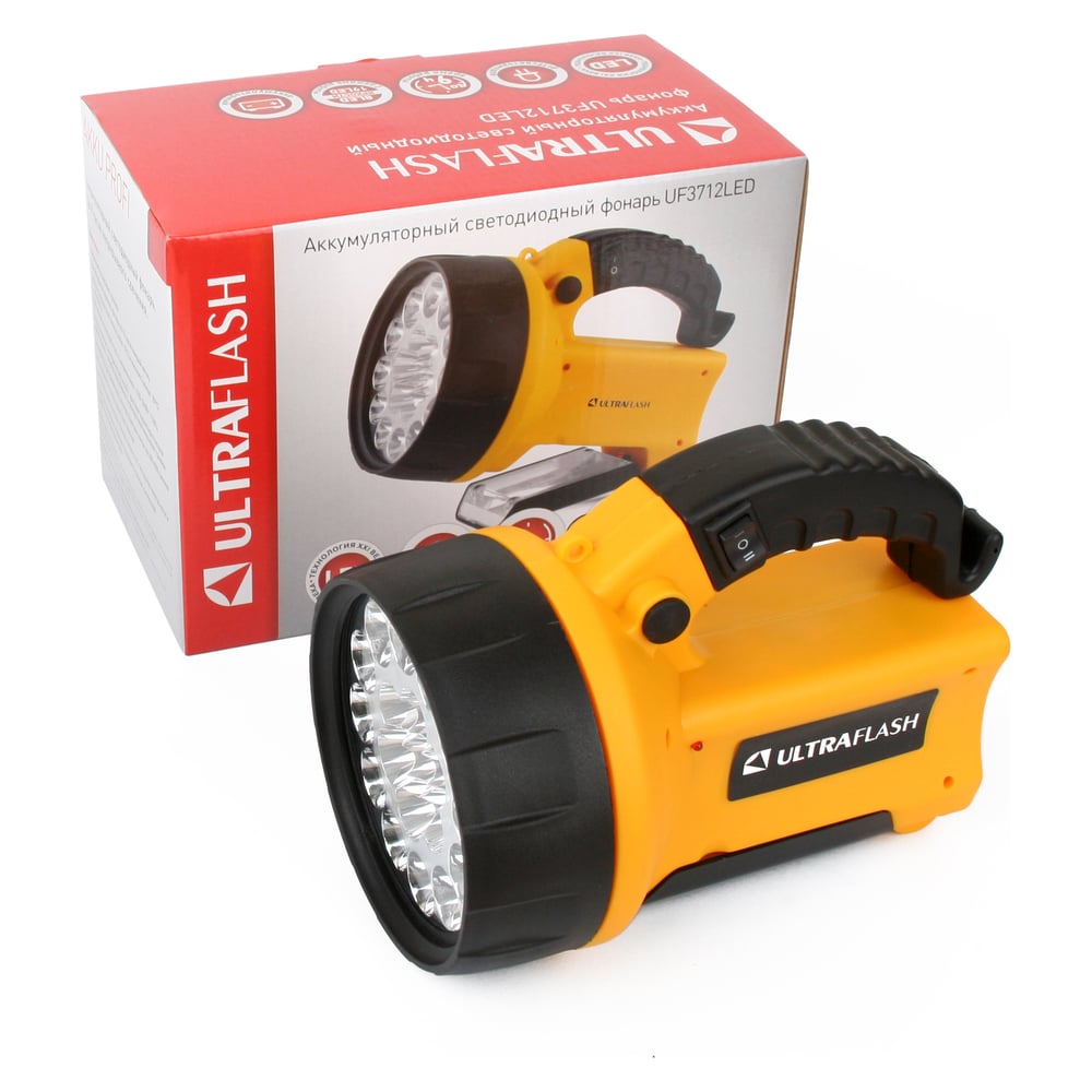 Изображение товара Аккумуляторный фонарь Ultraflash UF3712LED с светодиодом и наклонным механизмом