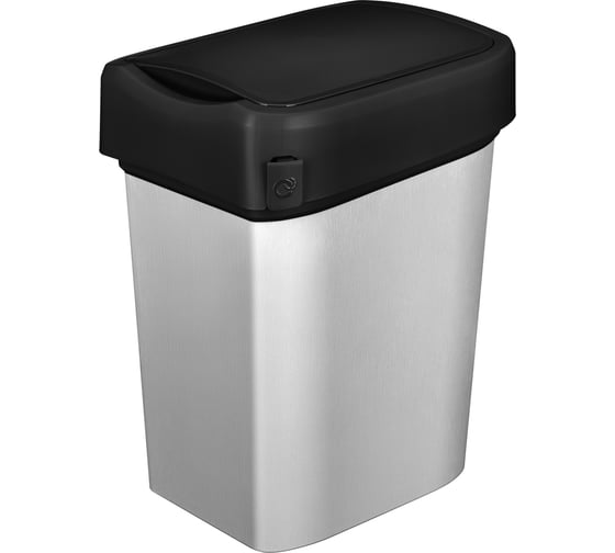 Изображение товара Контейнер для мусора Econova "METAL BIN" 10 л, черный 434261213