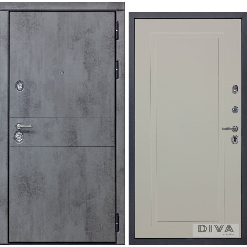 Правая дверь DIVA, цвет шампань, размер 2050x960