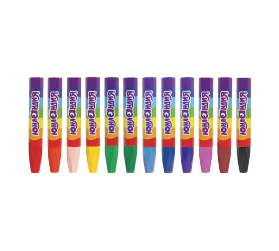 Изображение товара Утолщенные восковые мелки ЮНЛАНДИЯ ИНДИЙСКИЙ СЛОН, набор 12 цветов, масляная основа 227297