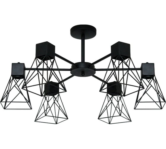 Изображение товара Потолочный светильник ЭЛЕТЕХ Дельта 161 черн.муар НПБ 01-6x60-118 Е27 ИУ 1005404785