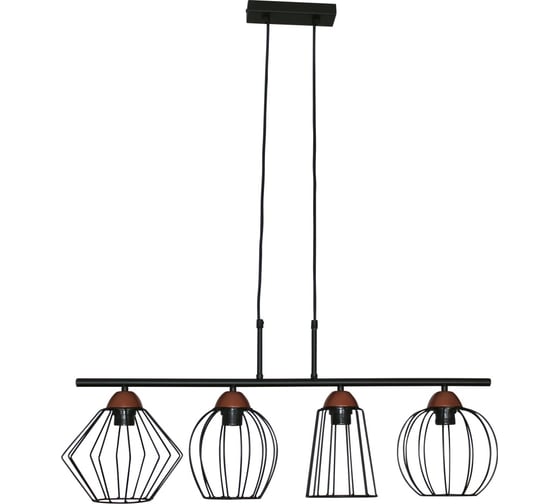 Изображение товара Подвесной светильник ЭЛЕТЕХ Конти 241 черн.муар медь НСБ 01-4x60-109 Е27 [ИМ] 1005405026