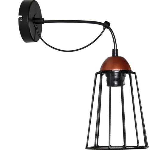 Изображение товара Настенный светильник ЭЛЕТЕХ Конти 511 черн.муар медь (Плафон Конус) НББ 01-60-165 Е27 [ИМ] 1005405030