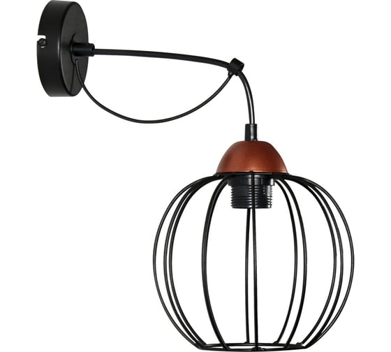 Изображение товара Настенный светильник ЭЛЕТЕХ Конти 511 черн.муар медь (Плафон Шар) НББ 01-60-165 Е27 [ИМ] 1005405032