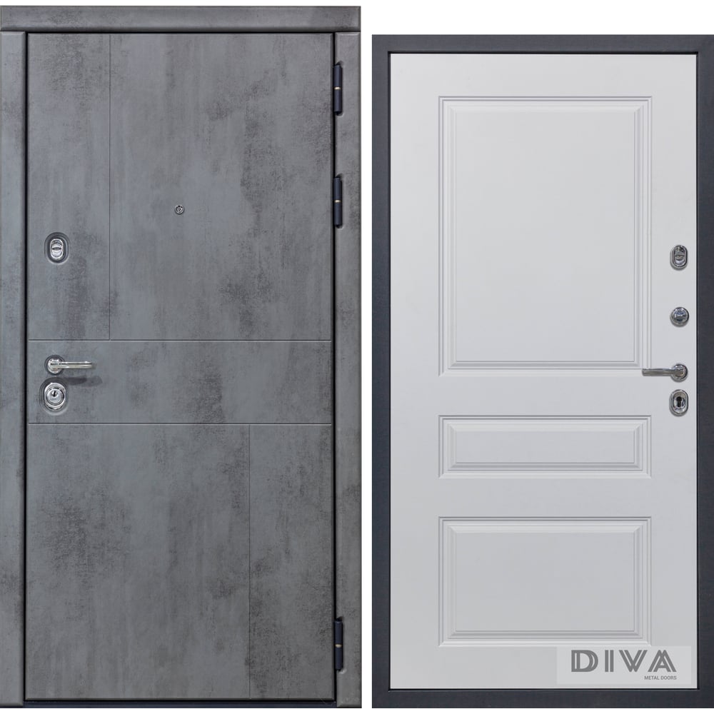 Правая дверь DIVA, цвет хром, размер 2050x960