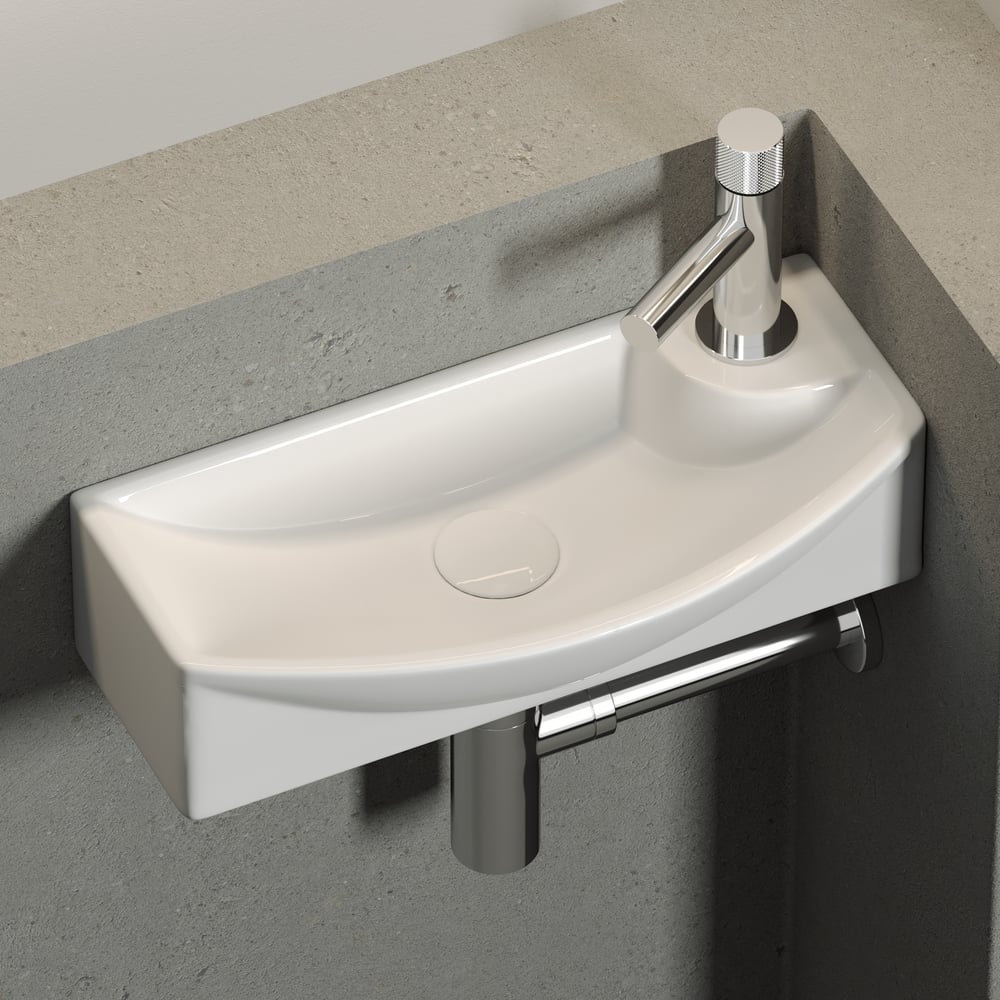 Изображение товара Подвесной умывальник Ceramicanova Element прямоугольный белый 455x220 мм