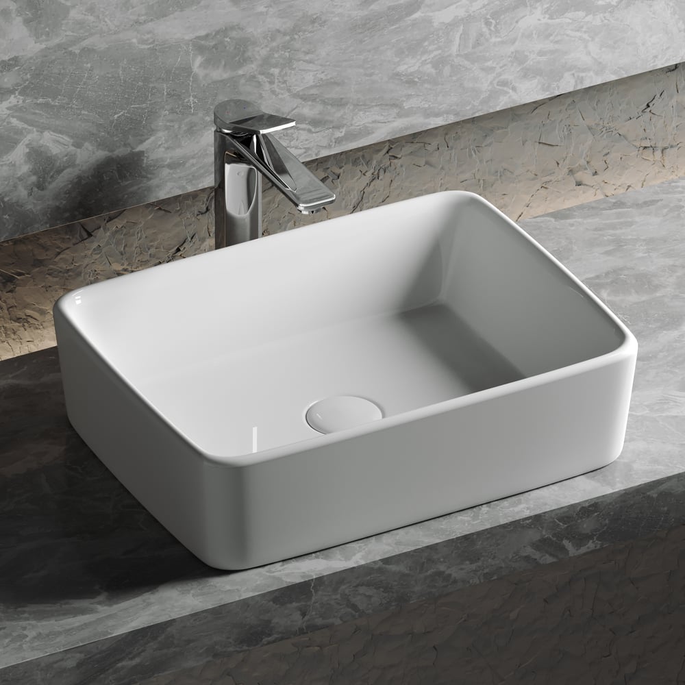 Изображение товара Умывальник чаша Ceramicanova Element накладная, прямоугольная 480x370x130 мм CN6037