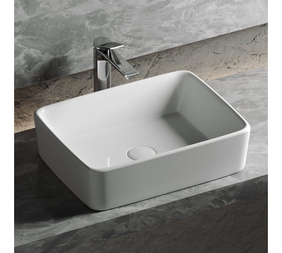 Изображение товара Умывальник чаша Ceramicanova Element накладная, прямоугольная 480x370x130 мм CN6037