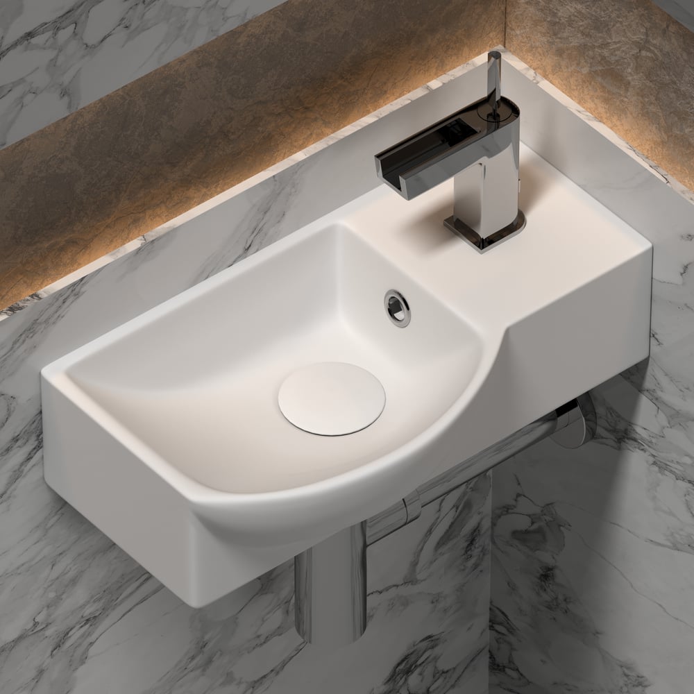 Изображение товара Подвесной умывальник Ceramicanova Element прямоугольный 400x220x120 мм