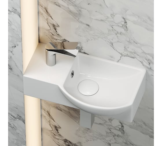 Изображение товара Подвесной умывальник Ceramicanova Element прямоугольный, с крепежом 400x220x120 мм CN6039R