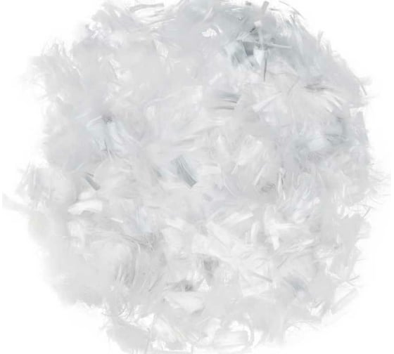 Изображение товара Фиброволокно полипропиленовое Obern для наливных полов и стяжек 12 мм, 1 кг 21758