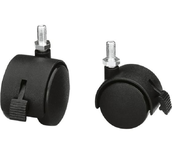 Изображение товара Мебельное колесо со стопором Amig черное 1505-50х8