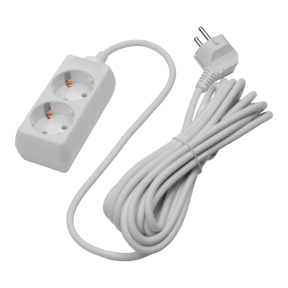 Изображение товара Бытовой удлинитель с заземлением Volsten S 2x5-Z 9310 5м 2 розетки