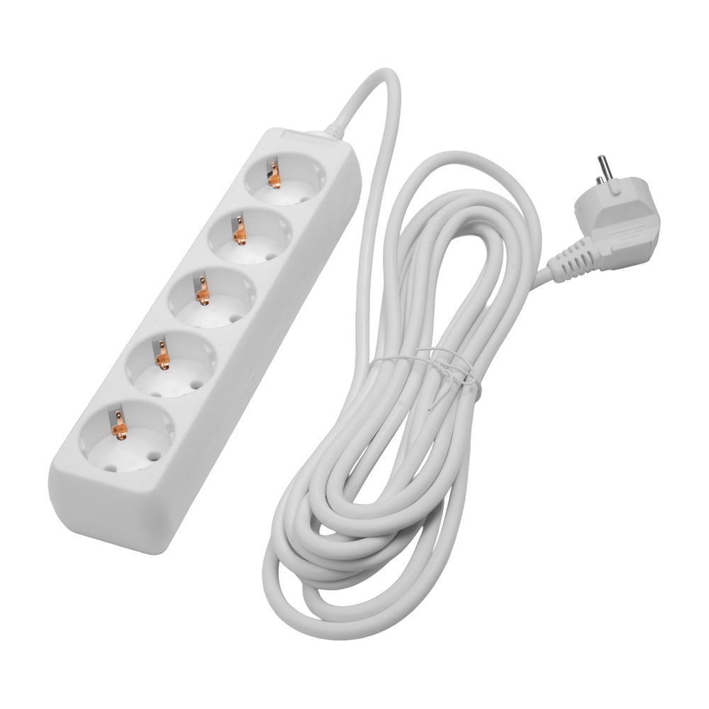 Изображение товара Бытовой удлинитель с заземлением Volsten S 5x5-Z 9320, 5м, 5 розеток, IP20